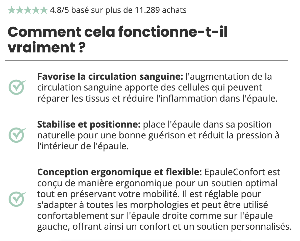 EpauleConfort - LibÃ©rez-vous des douleurs avec notre soutien innovant pour l'Ã©paule