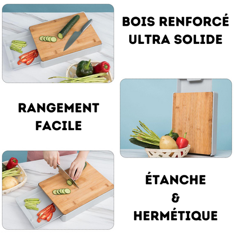 Planche Ã  dÃ©couper Ultra solide avec rÃ©cipient de rangement