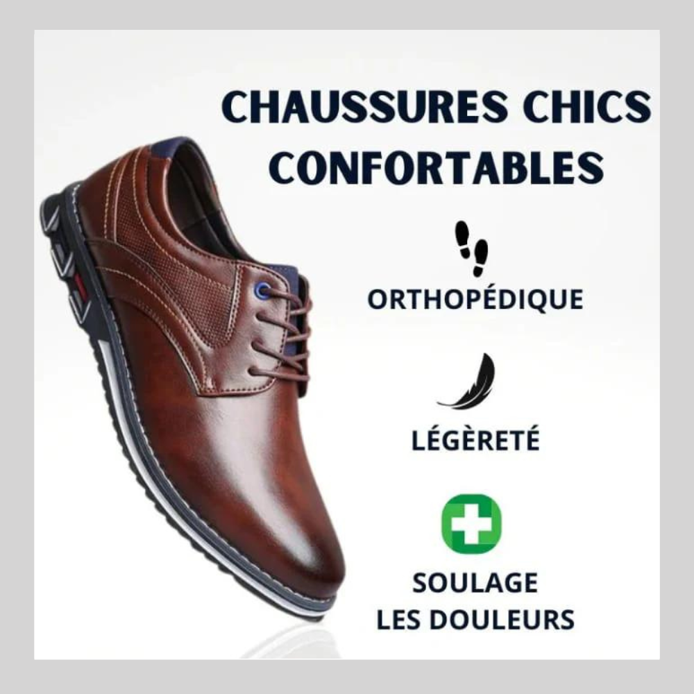 Chaussures orthopÃ©diques en cuir Oxford