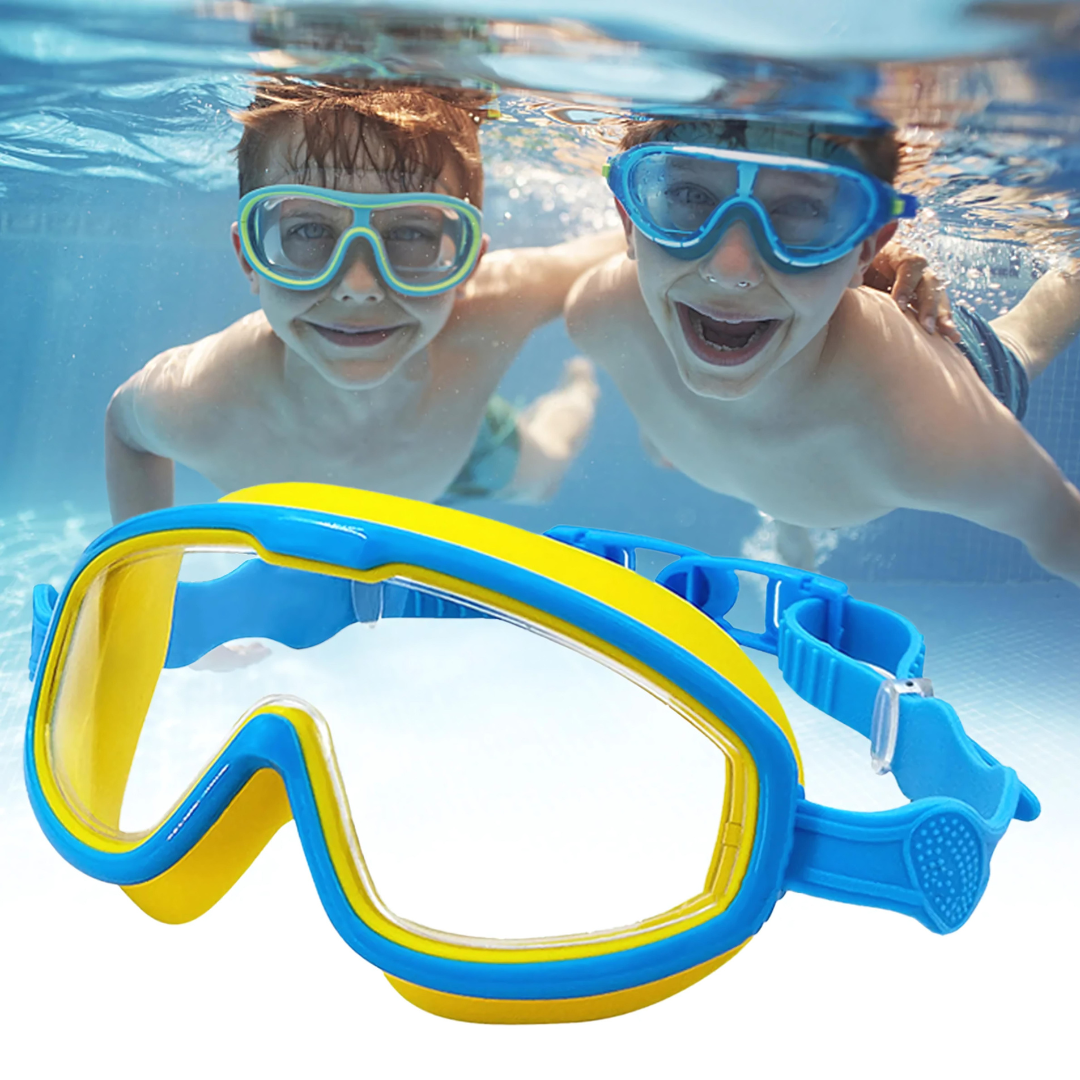 Lunettes de natation  étanches et anti-buée à grand cadre HD