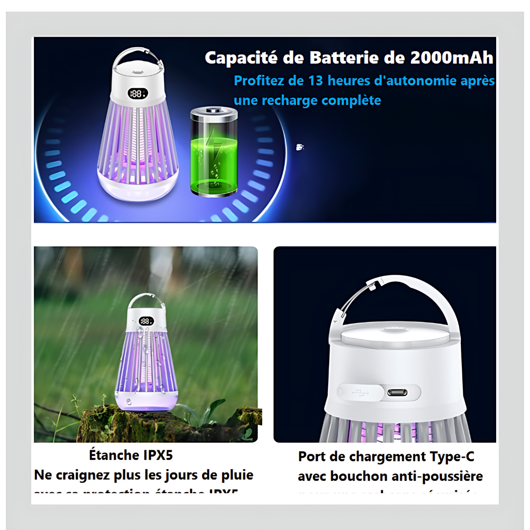 Lampe anti-moustiques Quebecool