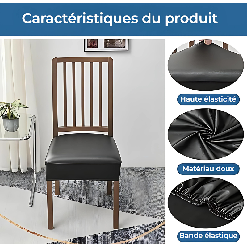 Housse de chaise en cuir PU imperméable Quebecool