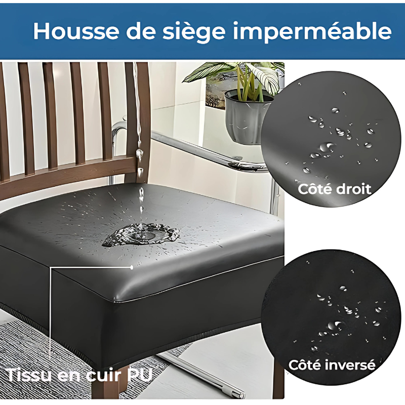 Housse de chaise en cuir PU imperméable Quebecool